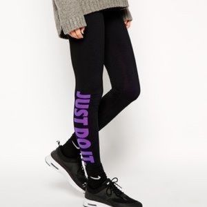 Nike — Just Do it Purple Leggings